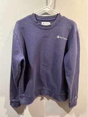 Mens Champion Crewneck Sweatshirt Size Medium Blue